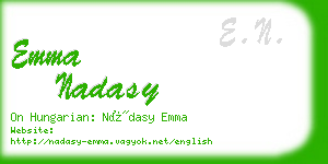 emma nadasy business card